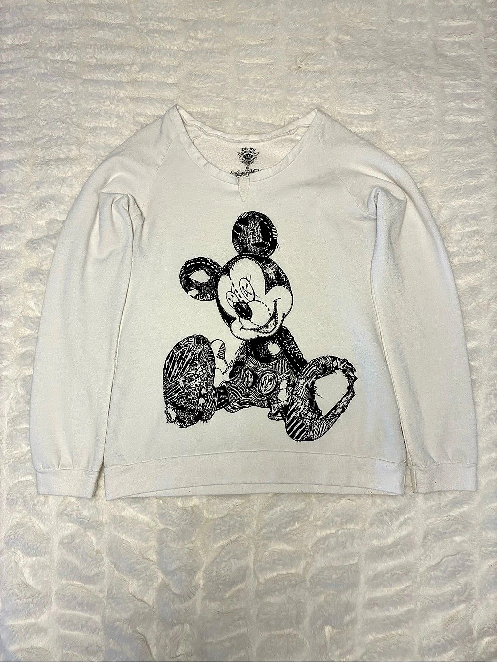 Disney Couture Mickey Mouse sweatshirt White. Size S, Like New